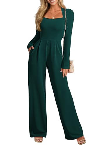 Pink Queen Women's Scoop Neck Wide Leg Jumpsuit