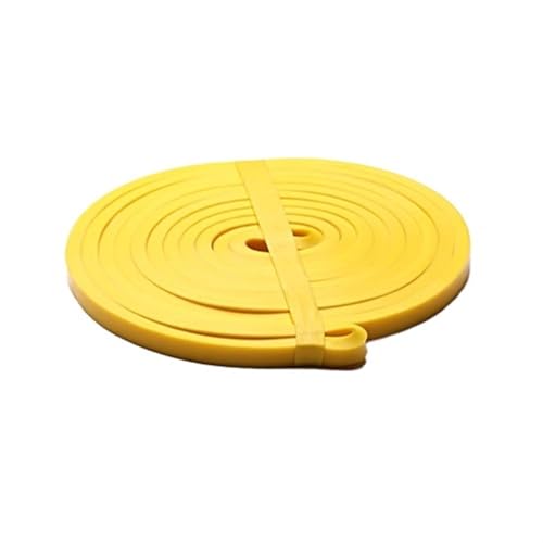 Zymjzbetic Banda de Resistencia Bandas de Resistencia Ejercicio Entrenamiento Lazo de Goma Látex Gimnasio Fuerza Equipo de Yoga Expansor de Entrenamiento(Yellow 6.4MM)