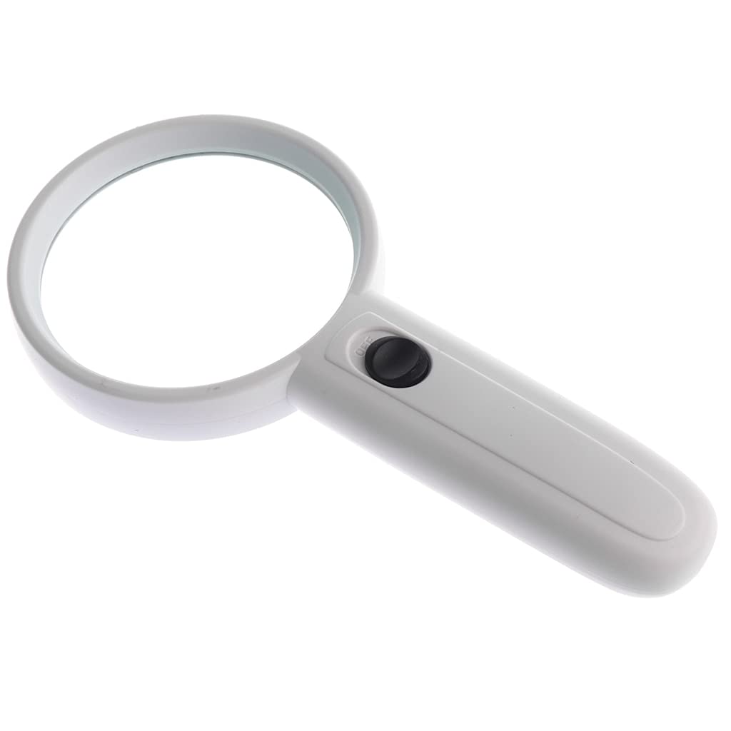 Feibizi Mk803 3X Handheld Magnifier Reading Magnifying Glass Lens Jewelry Loupe, Illuminated Magnifying Glass For Craft, Hobby Jewelry Craft