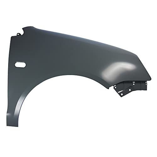 BESTPRICE 1x Aile avant droite avec trou pour clignotant Compatible avec VW POLO (9N_, 9A_), POLO IV Rallongée (9A4, 9A2, 9N2, 9A6)