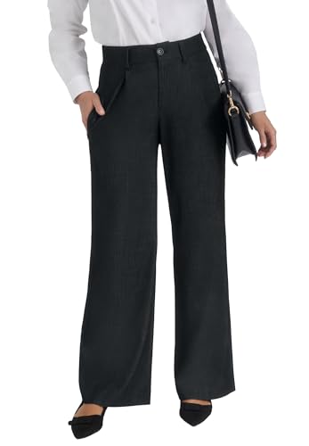 Jessica London Women's Plus Size Slubbed Denim Trouser