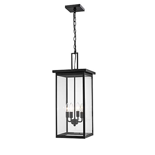 Millennium 2605-Pbz Transitional Four Light Outdoor Hanging Lantern From Barkeley Collection In Chrome Finish, Powder Coat Bronze #TOP4