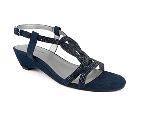 Image of LONDON FOG Womens Macey Demi-Wedge Dress Sandals