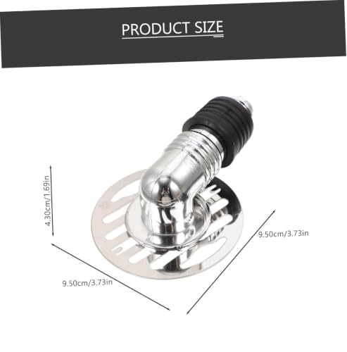 Image of Bathroom Floor Drain Connector | Water Drain Anti Core Overflow Elbow Outlet Pipe Connector for Washing Machine | Backflow Preventer Drainer, 10 Cm X 10 Cm