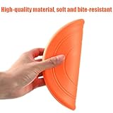 Fc'Noqgn 2 Pcs Flying Disc rutschfest weiches Silikon Spielzeug Eltern & Kleinkind Zeit im Freien Sport, Orange, Rot