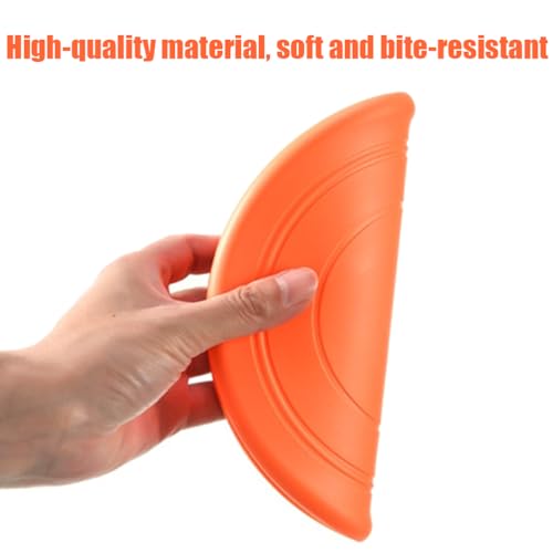 Fc'Noqgn 2 Pcs Flying Disc rutschfest weiches Silikon Spielzeug Eltern & Kleinkind Zeit im Freien Sport, Orange, Rot