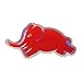 Lancia 21290 Autocollant 3D officiel éléphant rouge, 56 x 29 mm