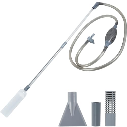 Foribyw Hot Tub Vacuum Cleaner, 10ft Manual Pool Vacuum Cleaner with Strong Suction, Flexible Hose, Grey