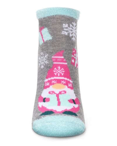 MeMoi Women's No Place Like Gnome For The Holidays Low-Cut Non-Skid Socks