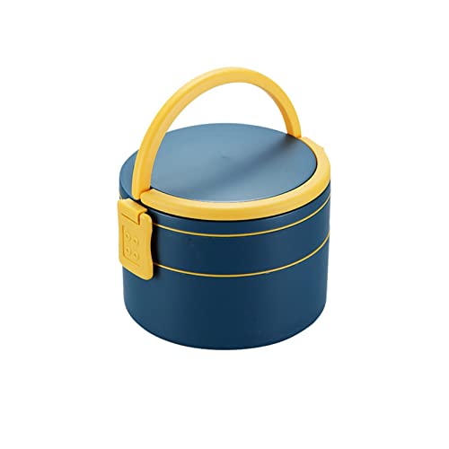 QTANZIQI Lunch Box Portatile Pranzo al Sacco Microonde per Bento Box per Il Lavoro Alimenti Fitness Contenitori per Alimenti Pranzo Ermetico (1.4l Blu Giallo 1L) Silk Pillowcase