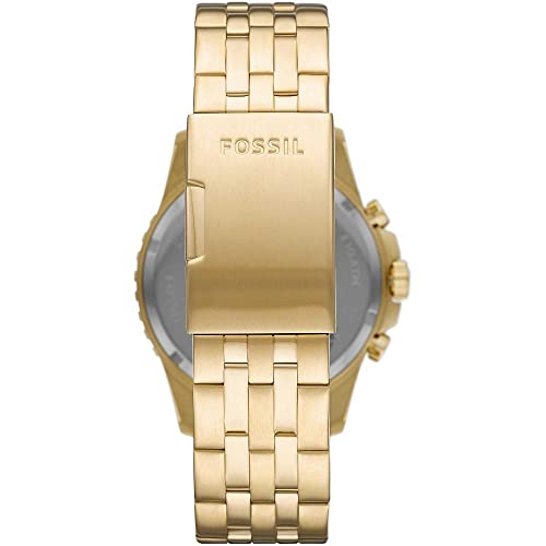 Fossil Mens Fb 01 Chrono Stainless Steel Band Watch Fs5836, Gold