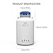 NANBEI 3L Liquid Nitrogen Tank Cryogenic Container Aluminum Alloy Liquid Nitrogen Dewar Static Cryogenic，Liquid nitrogen dewar with Straps,for Beauty Industry, Semen Preservation, Scientific
