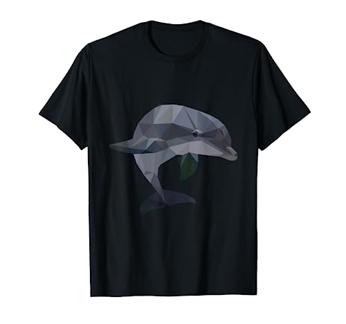 Cute Polygonal Dolphin Lover Gifts Ideas Men Women T-Shirt