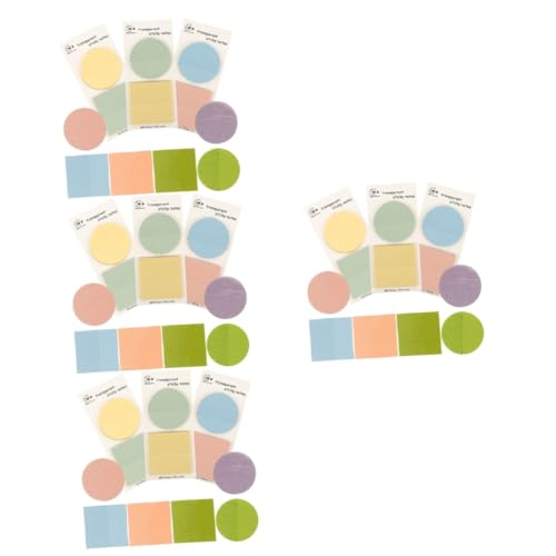 Papier mémo portable et blocs-notes autocollants transparents multicolores pour bureau et école