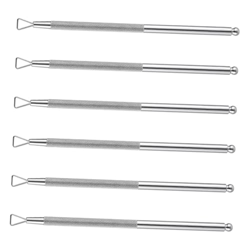 HAPINARY 6pcs Gel Nail Polish Remover Tool Set Cuticle Pusher Set Stainless Steel Nail Pusher Scraper Polishing Tools