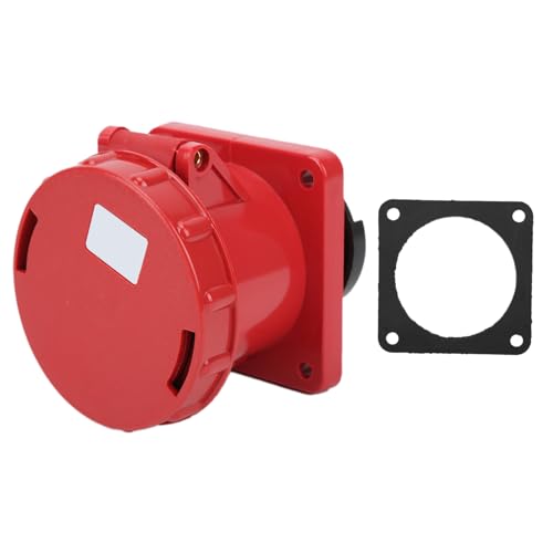 Conector industrial 63A 3P+E de 4 pines recto con protección impermeable IP67 2