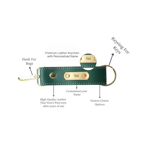 Image of Personalised All in One Men's Combo Gift (4 pcs) Customized Leather Wallets, Key Chain, Eyewear Case and Passport Cover with Name | Best Gift for Brother, Husband, Boyfriend, Father (Green)