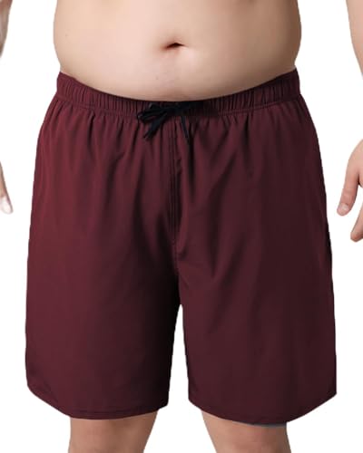Short de bain grande taille confortable qui s'ajuste aux fortes statures