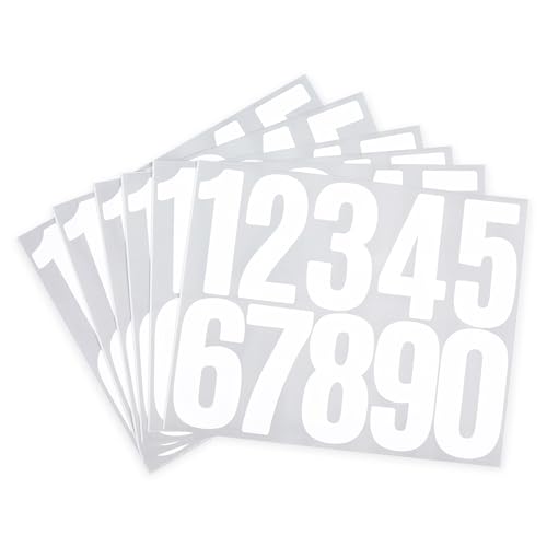 Listado de Departamento de blancos para comprar hoy. 48 HASWARE Números de buzón: 6 hojas de pegatinas de número, impermeables y autoadhesivas para dirección, letrero, puerta (3 pulgadas, blanco, 60 piezas)