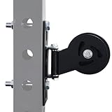 Lights Mountain Cable Pulley System for Squat Racks – Fits 1' or 5/8' with Extended Slot Design, Heavy-Duty 180° Swivel Pulley for Smooth Gliding and Full-Body Workouts in Home Gyms