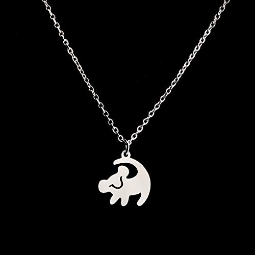 FOTAP Lion Necklace Girl Pendant Necklace Valentine's Jewelry3