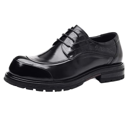 Mens Leather Lace Up Oxford Shoes Comfortable Business Work Walking Casual Formal Shoes