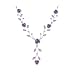 Glamorousky Violet Rose Necklace with Violet Austrian Crystals and Crystal Glass (970)