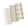 Elrene Home Fashions Farmhouse Living Stripe and Check Kitchen Towels, Set of 3, 17" x 28", Tan/White 3 Elrene Home Fashions Farmhouse Living Stripe and Check Kitchen Towels, Set of 3, 17" x 28", Tan/White 3