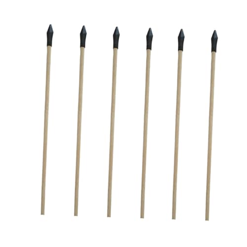 Flechas de madera seguras con puntas protectoras de goma para puntería sin riesgos 1