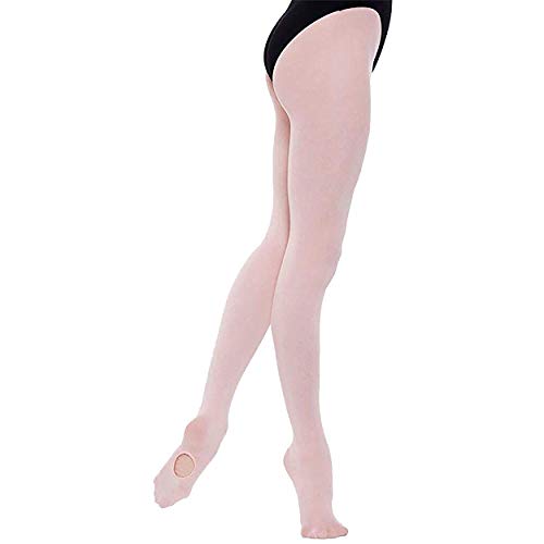 Silky Childrens Girls Dance Essential Full Foot Tights (1 Pair) (5-7 Years) (Pink)