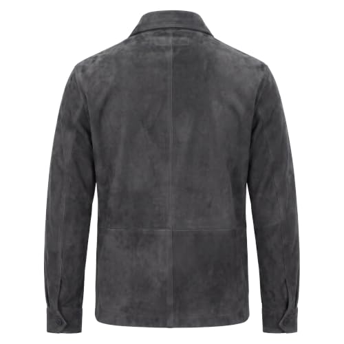 Image of Suede Leather Jacket Men - Real Lambskin Suede Casual Leather Jackets For Men - Mens Suede Jacket