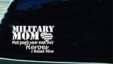 8.5" X 5.5" Military Mom Most People Never Meet Their Heroes I Raised Mine US Flag Vinyl DIE Cut Dec