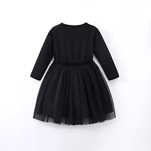 Little Girls Rainbow Dress Long Sleeve Kids Girl Tulle Dresses Fall Winter Outfit 3-8 Years2