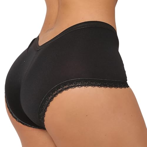 Kit Calcinha Boxer Cueca Feminina de Poliamida Shortinho Cores Variadas (BR, Alfa, Único, Regular, 5