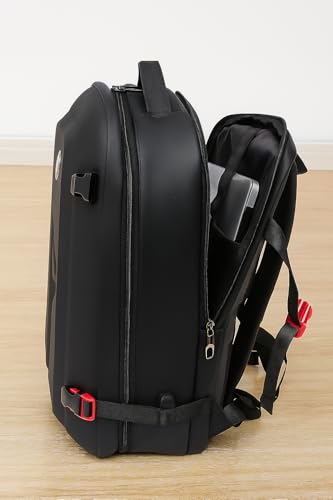 Image of Handcuffs Vegan Leather Anti Theft Casual Laptop Backpack with 15.6 Inch Laptop Pocket (Black-Full)