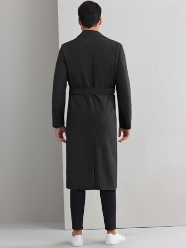 Lars Amadeus Double Breasted Trench Coat for Men's Winter Long Coat with Belt3