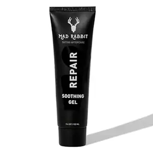 Mad Rabbit Repair - Tattoo Aftercare Soothing Gel - Mad Rabbit Tattoo Supplies With Natural and Organic Ingredients - Soothing Tattoo Care To Prevent Skin Irritation and Damage - Rejuvenating Balm