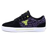 Zapatillas de Skate - Modelo Patriot Vulc Color Negro, Morado y Lima - Talla 43 - Tecnología Impact Foam para Mayor Confort - Suela Heel Drag Más Resistente - Zapatillas de Hombre - Fallen
