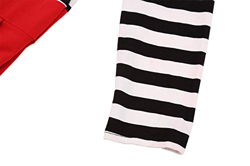 Image of BI.TENCON Women's Striped Pleated Casual A-Line Dresses Knee Length with Pockets