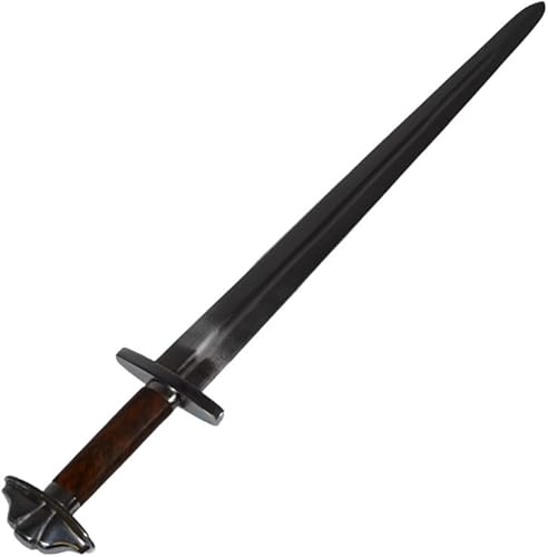 Miniatura 2 de Pieza histórica vikingo de espiga completa templada hecha a mano de espada afilada del siglo X (temprano)