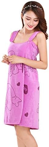 Vroxy Women's Microfiber Wearable Bath Wrap Beach Towel Bathrobe Robe | Bath & Swim Towel, Ultra Soft, Super Absorbent, Antibacterial Towel for Women's (Assorted) - 1 PCs