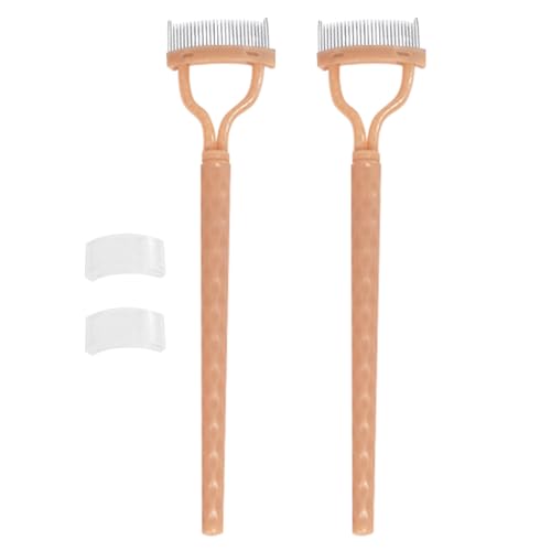 Eye Lash Comb - Eyelash Comb Separator | Mascara | 2 Pack Metal Teeth Eyelash Forming With Cover | Combing Definer, Eyebrow Brush Cosmetic Tool, Makeup Supplies For Women