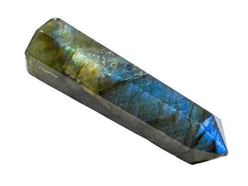 Image of Crystal Heaven Labradorite Crystal Tower Obelisk Point For Chakra, Healing And Balancing - Aaa Grade Original Certified Gemstone Agate For Reiki Meditation Yoga Spiritual (3-4 Inches)