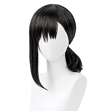 for Anime Short Black Cosplay Wigs Halloween Costume Party Adult Hair Wig with Hairpins