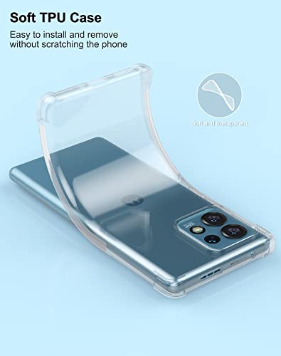 Cresee Case For Motorola Edge Plus 2023 (Edge+ 2023) Clear Cover With Reinforced Corner Bumper Slim Fit Shockproof Flexible Tpu Phone Case For Moto Edge+ 2023 - Transparent #TOP6