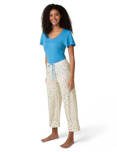 Image of HUE Women's Spring Pajama Separates Soft Whimsical Print Pjs with Flowers, Animals, Garden Themed Pjs, Cocktails