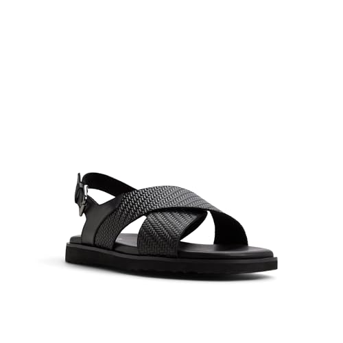 Image of Aldo SILVOA Men Black Back Strap Sandals