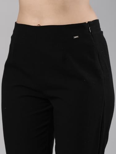 Image of Femmora Comfortable Fit Solid Straight Pant, Breathable Cotton Fabric with Side Zip Button Closure, for Women, Pack of 1