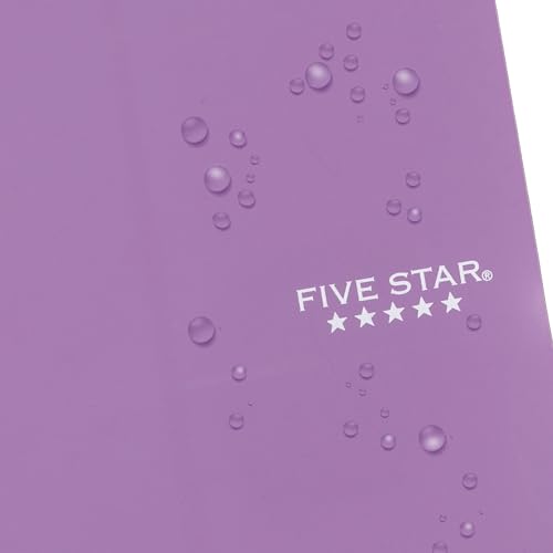Image of Five Star Spiral Notebook, 1 Subject, College Ruled Paper, 4-3 /8 inch x 7 inch, Small Size, 80 Sheets, Fights Ink Bleed, Water Resistant Cover, Amethyst Purple (450048CF1-ECM)