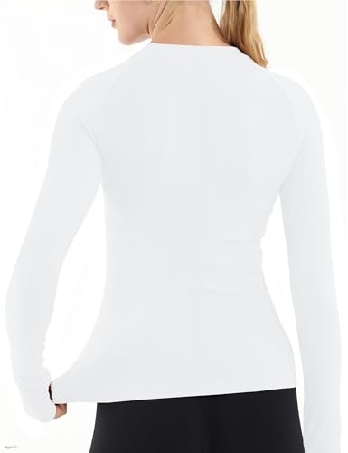 Image of MathCat Seamless Workout Shirts for Women Long Sleeve Yoga Tops Sports Running Shirt Breathable Athletic Top Slim Fit XS-XL
